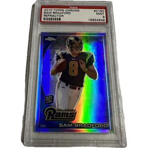 2010 Topps Chrome Refractor Sam Bradford #C150 RC Rookie‎ Card PSA 9